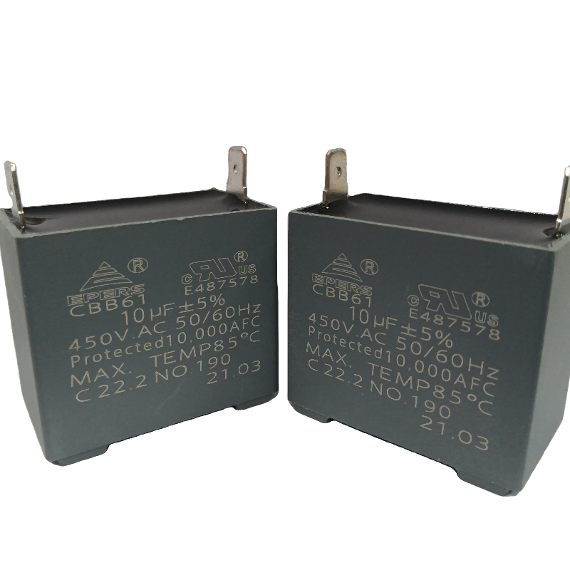 Nuevo producto caliente 10UF 450V 50/60Hz CBB61 Capacitor para aire acondicionado